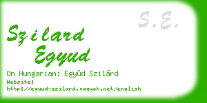 szilard egyud business card