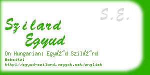 szilard egyud business card